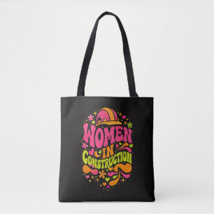 Bolsa Tote Mulheres na Construção Retro Empoderamento