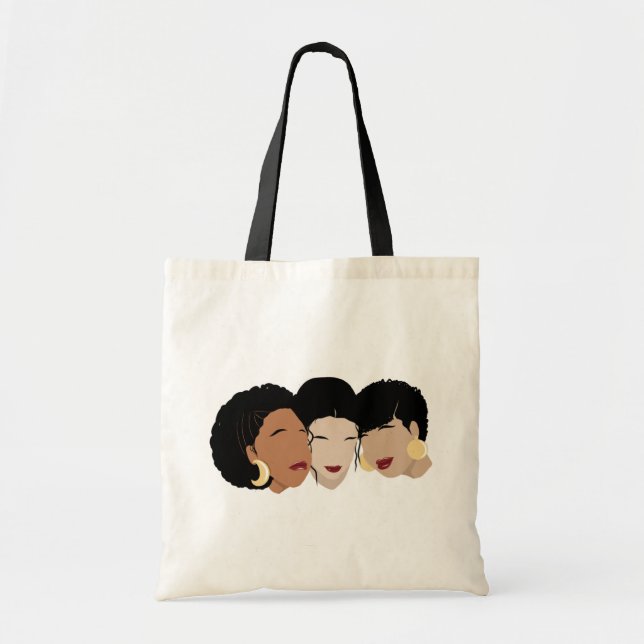 Bolsa Tote Mulheres Negras, Amigos Irmãs (Frente)