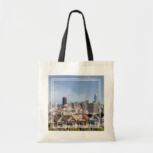 Bolsa Tote Mulheres Pintadas Casas Vitorianas em São Francis