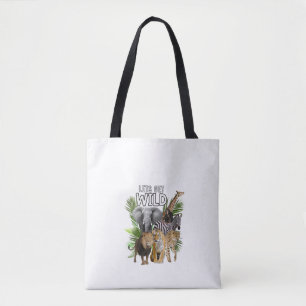 Bolsa Tote Mulheres Vamos Adquiram Animais Selvagens do Zoo S