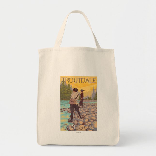Bolsa Tote Mulheres Voam Pescado - Troutdale, Oregon (Frente)