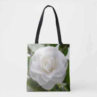 Bolsa Tote Multa branca da aguarela da camélia floral