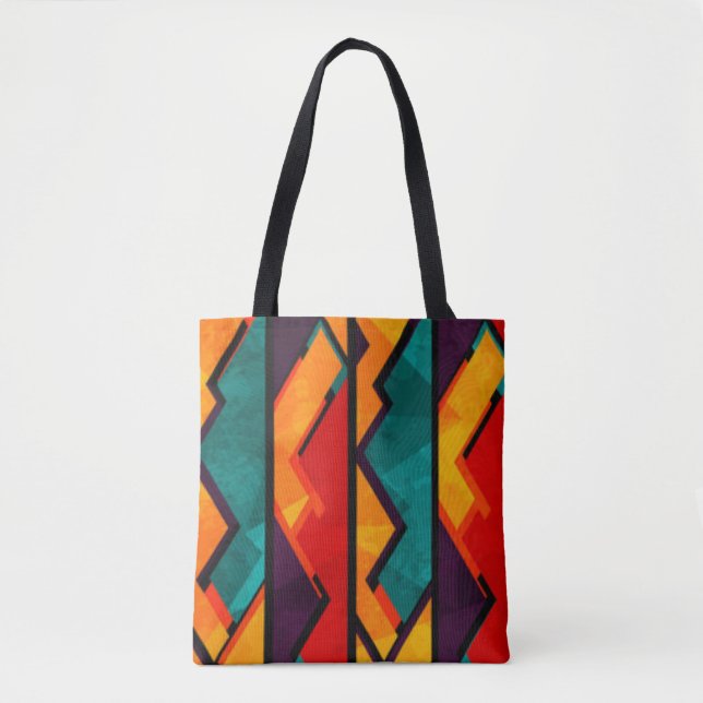 Bolsa Tote Multi design colorido africano do impressão do (Frente)
