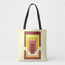 Bolsa Tote Multicor do Abstrato retângulo (estilo 70s)