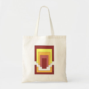 Bolsa Tote Multicor do Abstrato retângulo (estilo 70s)