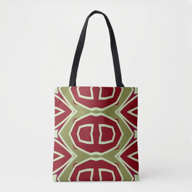 Bolsa Tote Multicor moderna em todo o impressão do tecido t (Frente)