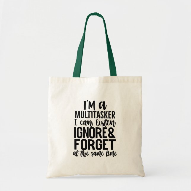Bolsa Tote Multitarefa engraçada (Frente)