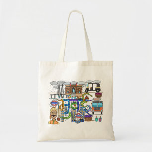Bolsa Tote Mumbai City Doodle