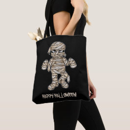 Bolsa Tote Múmia de Desenho Animado Assustador & Texto Feliz