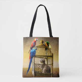 Bolsa Tote Mundo Invertido da Gaiola Dourada