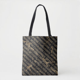 Bolsa Tote "Mundus Sine Caesaribus", mármore negro