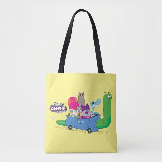 Bolsa Tote Mung, Chowder, Shnitzel, & Truffles no Carro-Carro (Frente)