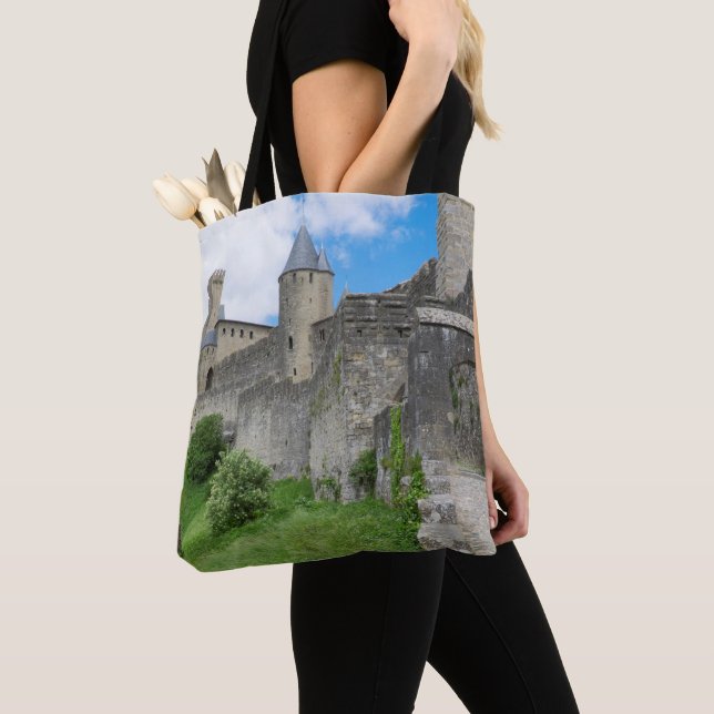 Bolsa Tote Muralha Fortificada de Carcassonne (Close Up)