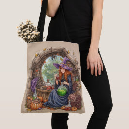 Bolsa Tote Murmurios de Magia, Bela Bruxa e Sua Poção