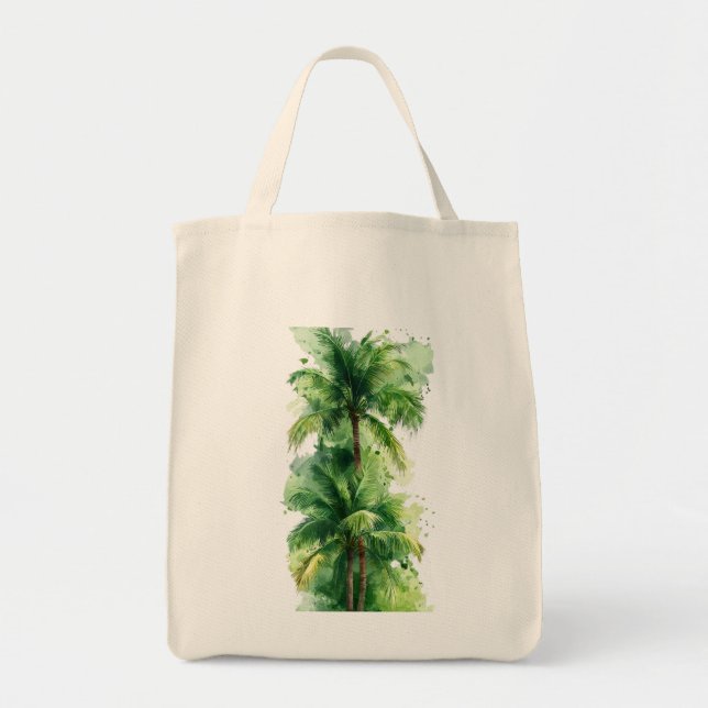 Bolsa Tote Murmurios dos Palmos Dossel Esmeralda Tropical Rev (Frente)