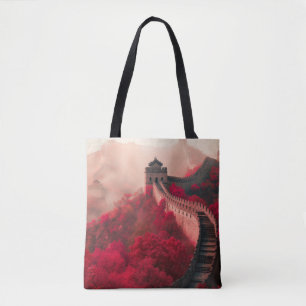 Bolsa Tote Muro de excelente da China no outono - Vermelho Cê