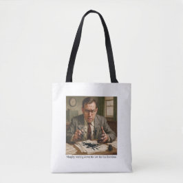 Bolsa Tote Murphy escrevendo sua lei pela primeira vez.
