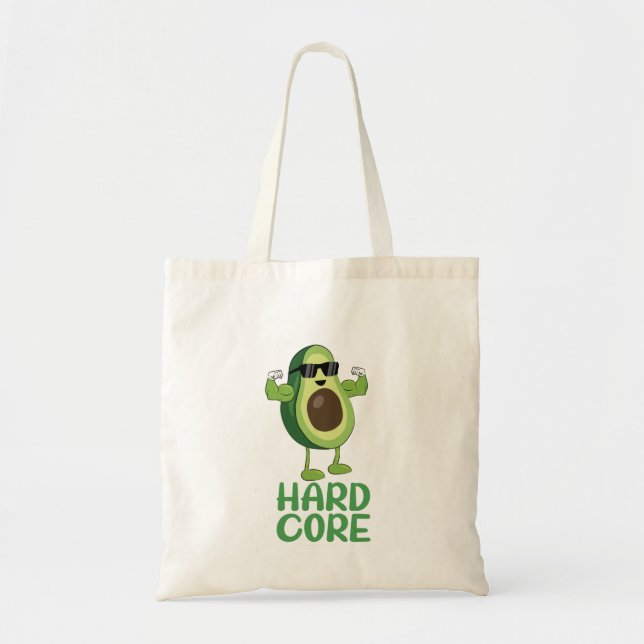 Bolsa Tote Muscular Hardcore Avocado Funny (Frente)
