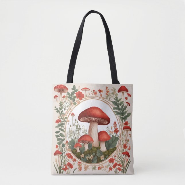 Bolsa Tote Mushroom Cottagecore (Frente)