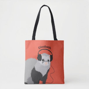 Bolsa Tote Music Lover Ferret