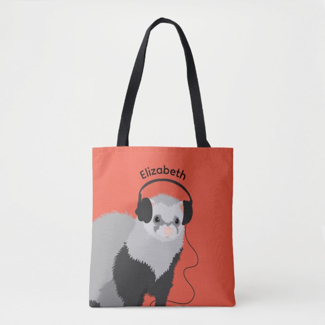 Bolsa Tote Music Lover Ferret (Frente)