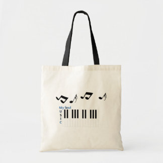 Bolsa Tote Music Piano Key Music Note