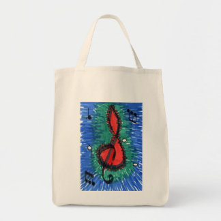 Bolsa Tote Música amante notação musical abstrato design de v