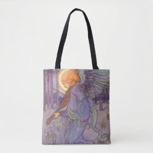 Bolsa Tote Música Angelical Tocando um Violino, Música Vintag
