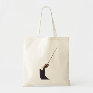 Bolsa Tote Música Antiga, Mão do Maestro Segurando uma Baton