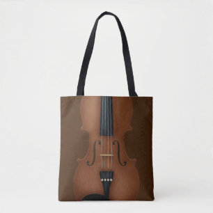 Bolsa Tote Música Clássica Elegante de Detalhe de Violino