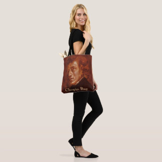 Bolsa Tote Música Clássica Engraçada Compositor Piano "Chopin