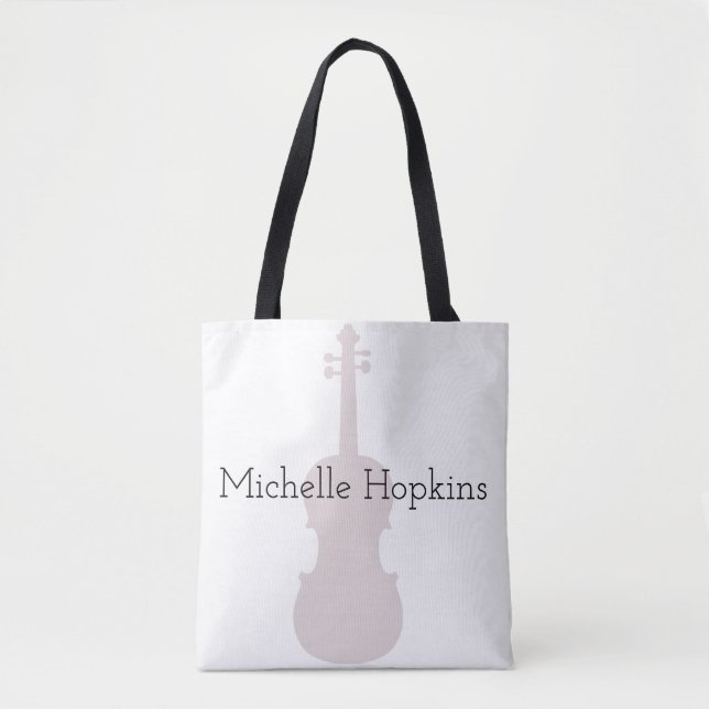 Bolsa Tote Música Clássica Violina Musical Personalizada (Frente)