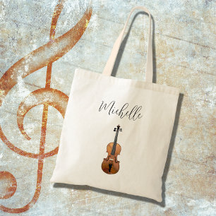 Bolsa Tote Música Clássica Violina Musical Personalizada