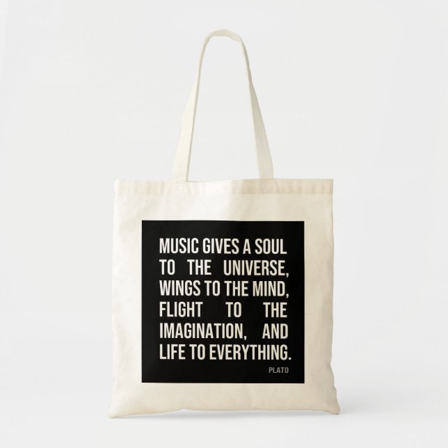 Bolsa Tote Música dá alma ao Universo (Frente)