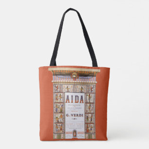 Bolsa Tote Música da ópera do vintage, egípcio Aida por Ve