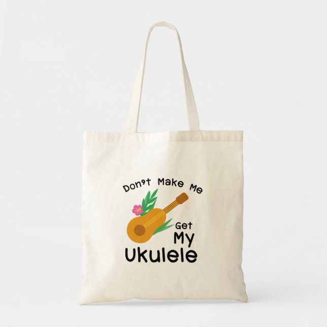 Bolsa Tote Música de Havaí do guitarrista do Ukulele (Frente)