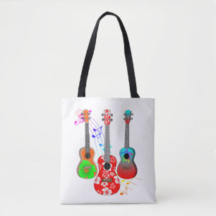 Bolsa Tote Música Do Jogador Ukulele Da Ilha Tropical