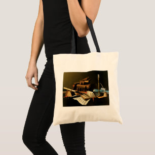Bolsa Tote Música e literatura de William Harnett, Belas Art