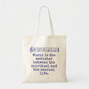 Bolsa Tote Música É O Mediador - Citação Musical