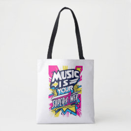 Bolsa Tote Música É Sua Superpotência
