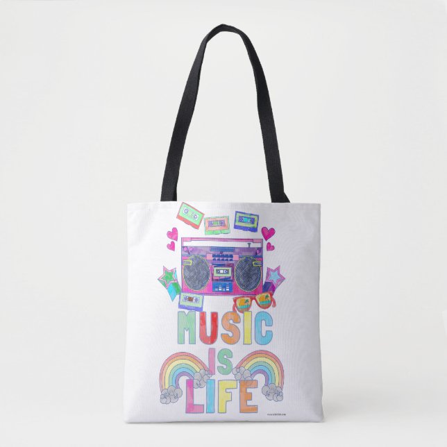 Bolsa Tote Música Incrível É A Vida Dizendo (Frente)