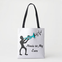 Bolsa Tote Música Mashup Música para meus ouvidos White Jazzy