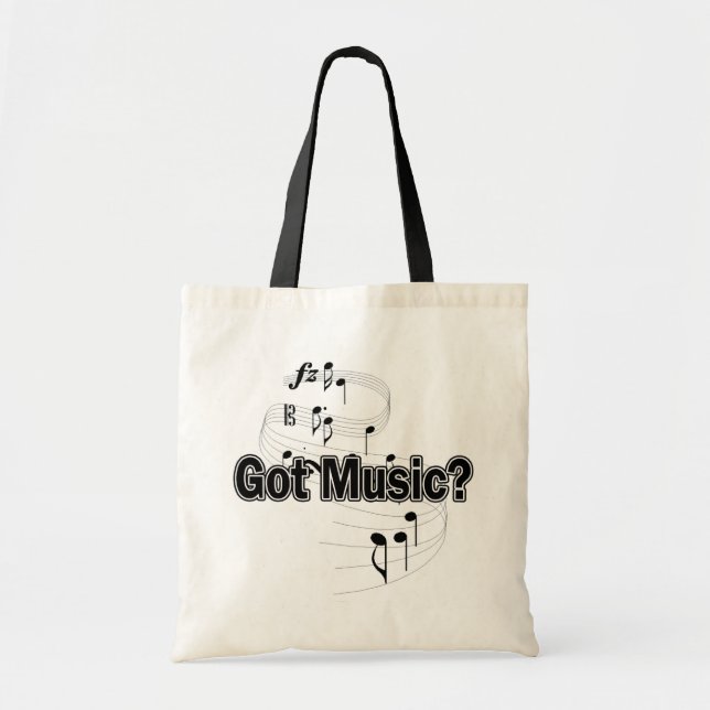 Bolsa Tote Música obtida (notas) (Frente)