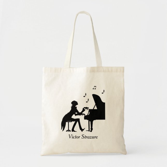 Bolsa Tote Música Pessoal do Concert Pianist (Frente)