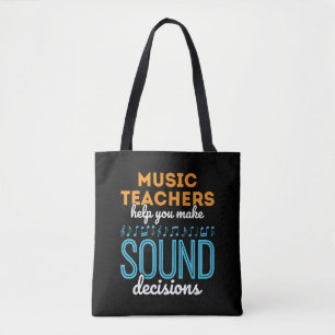 Bolsa Tote Música Professora Engraçado Decisões de Som