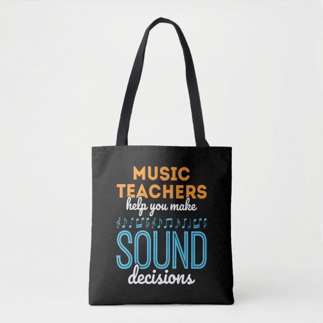 Bolsa Tote Música Professora Engraçado Decisões de Som (Frente)