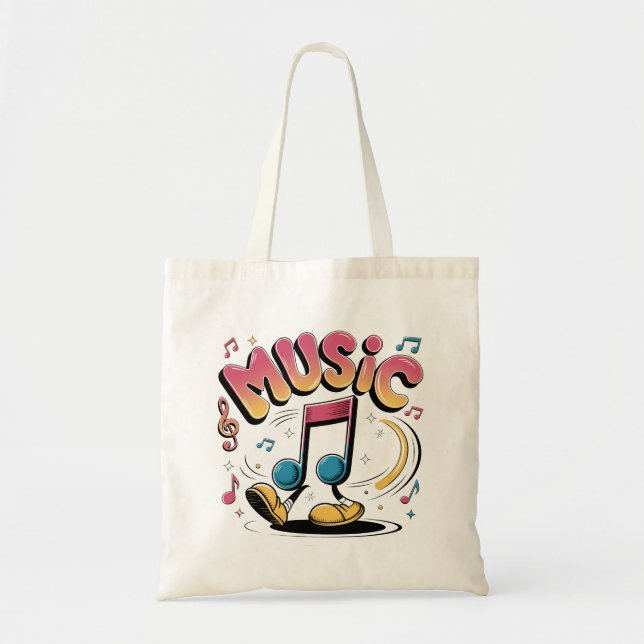 Bolsa Tote Música Retro (Frente)