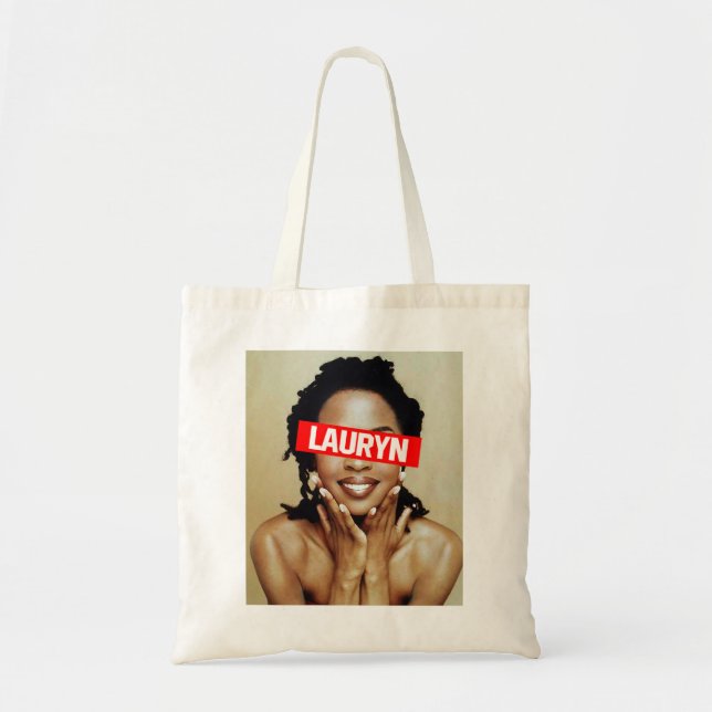 Bolsa Tote Música Retro Cantora Lauryn, Compositora Hil Cute  (Frente)