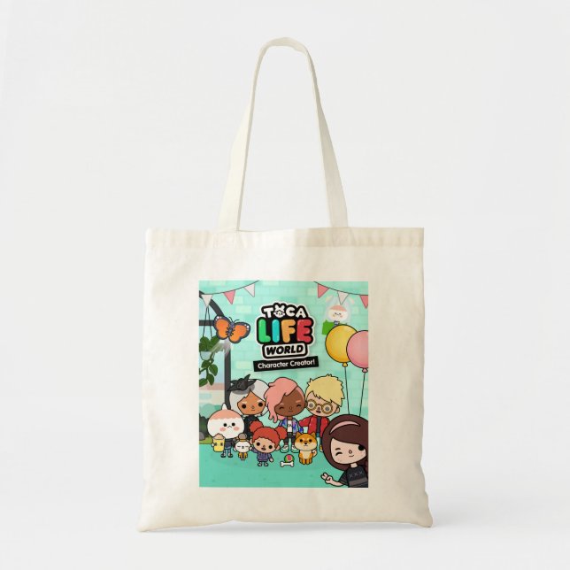 Bolsa Tote Música Retro Manga Toca Boca Anime Gif Gráfico Cut (Frente)