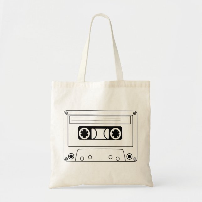 Bolsa Tote Música retrorativa do grunge da fita (Frente)
